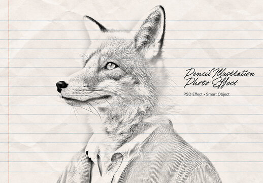 Pencil Illustration Photo Effect