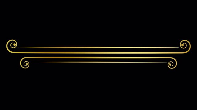 Elegant Golden Decorative Line Dividers Set for Elegant Graphic Design Projects.