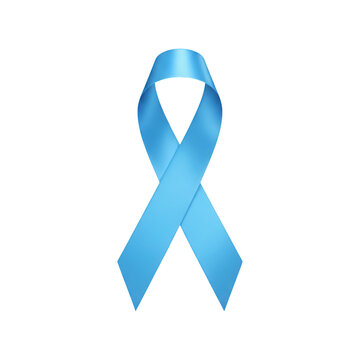 Light blue awareness ribbon for prostate cancer and men health support