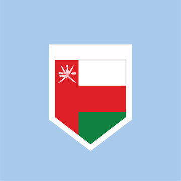 Oman Flag Shield Badge Icon Flat National Emblem geometric
