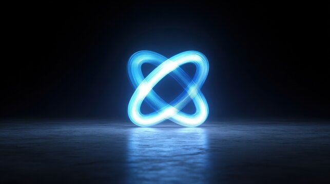 Quantum trend node icon conceptual illustration depicting emerging trends from quantum technology and analytics