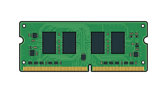 Computer Memory Module Random Access Memory RAM Stick Illustration