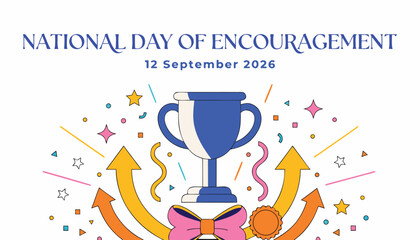 Naklejka premium National day of encouragement celebration design isolated on white background