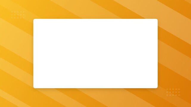 Blank white rectangle on abstract orange background
