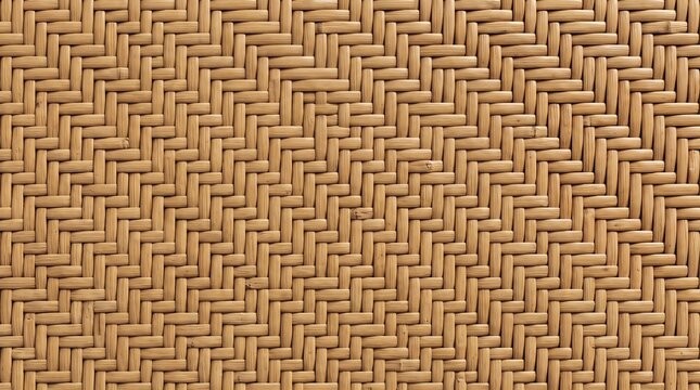 A detailed close-up texture of a woven bamboo pattern in a repeating herringbone design, creating a natural and organic background