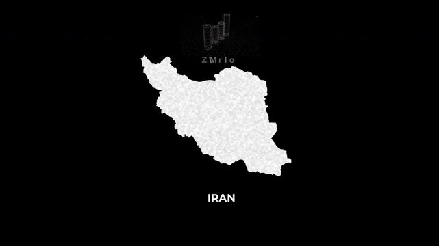 Iran technology map with animated charts, graphs, statistics, and analytics showcasing economy, infrastructure, innovation, population, trade, energy, and national development