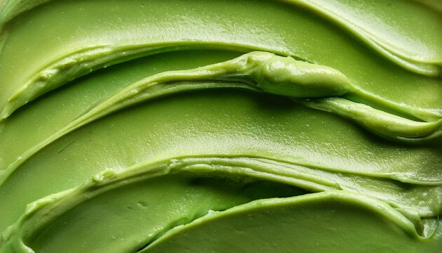 Close Up Of Green Avocado Cream Texture N Healthy Food Background