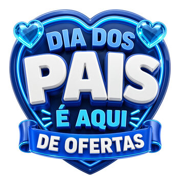 3D logo for Father's Day with offers