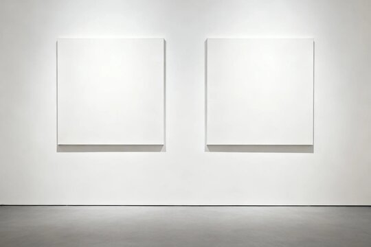 Minimal Gallery Wall with Two Blank Canvases