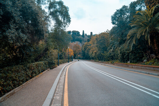 The road leading to the National Palace, where the National Museum of Art of Catalonia is located