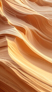 Desert Inspired Wallpaper Texture Featuring Swirling Sandstone Formations And Natural Rock Waves For Interior Design