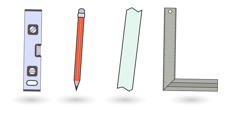 Stationery tools on a transparent background PNG