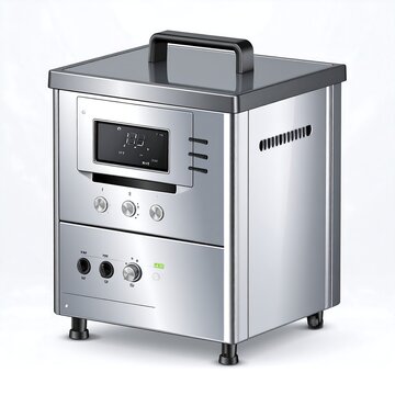 Stainless steel commercial double door refrigerator.
