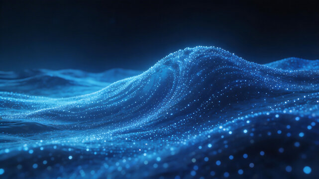 Blue particle wave in dark space