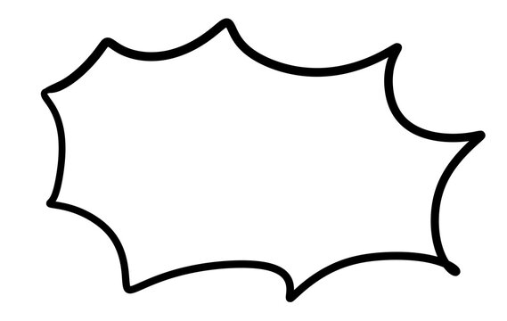 Blank comic book speech bubble for text and graphic design.