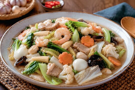 Delicious Capcay Stir Fry with Fresh Vegetables