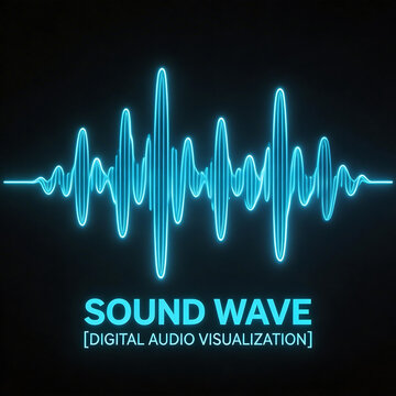 Sound wave digital audio visualization