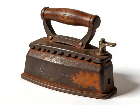 Vintage rusted iron box