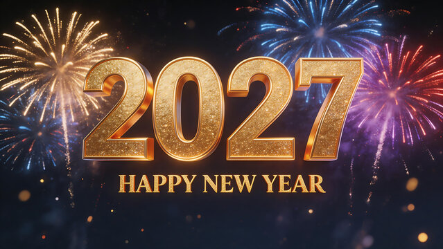 2027 New Year fireworks celebration