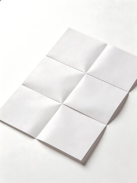 Folded white paper sheet