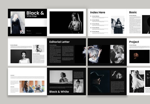 Black & White Stage Template Design  