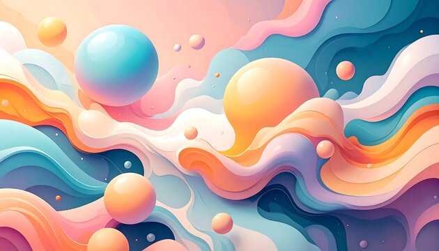 Colorful abstract bubble background design.