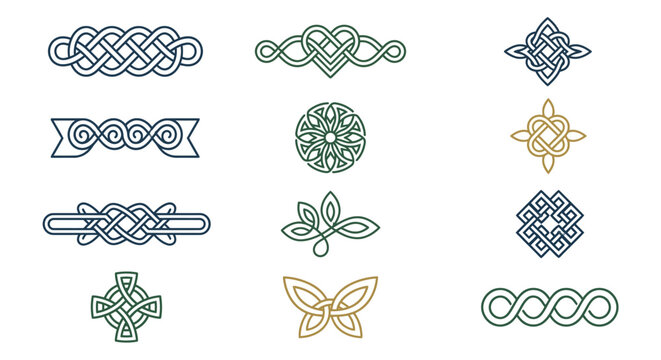 Abstract decorative knot ornament design element