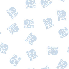 Fototapeta premium koala animal in zoo vector glyph seamless pattern koala animal in zoo sign illustration