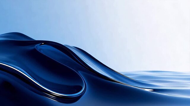 Abstract blue wave design