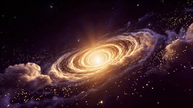 Galaxy with bright center and stars