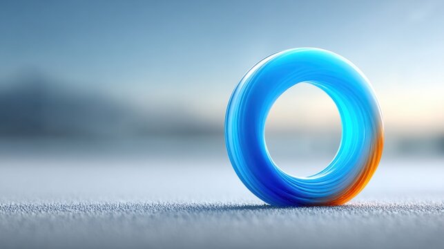Striking blue smart offer orbit icon depicting offers orbiting and adapting to continuous market fluctuations