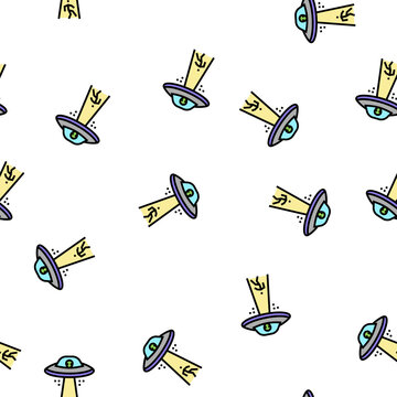 alien abduction vector seamless pattern alien abduction sign illustration