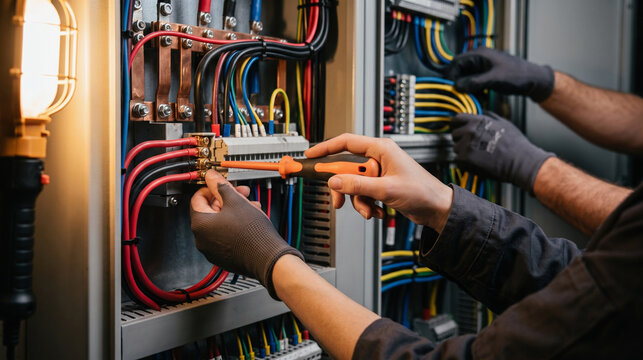 Accurate cable termination in a commercial electrical panel