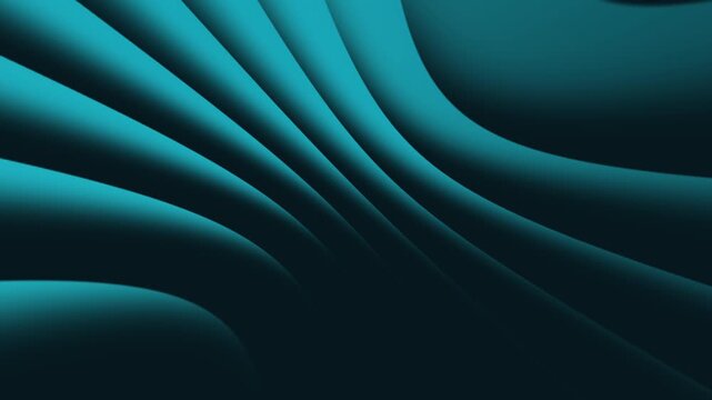Abstract teal gradient waves background, smooth flowing 3 d motion minimalist modern corporate visual loop
