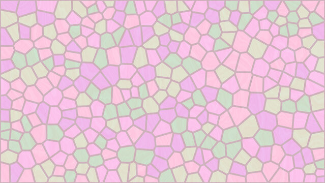 Pink green mosaic tile background with colorful geometric shapes and soft pastel marble textures for cheerful compositions