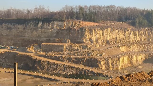 Dolomite mine, quarry. Libiąż, Poland.