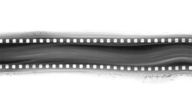 Black halftone wave pattern. Abstract dot texture isolated on white background.