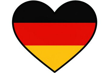 Fototapeta premium Heart shaped German flag icon