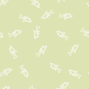 rasbora fish vector line seamless pattern rasbora fish sign illustration