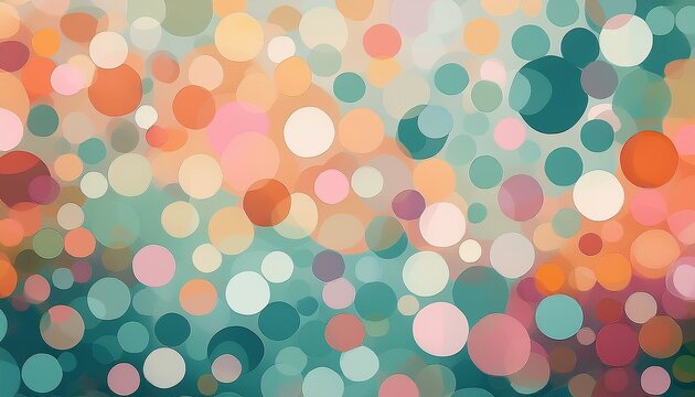 playful pastel polka dot pattern with translucent overlapping circles creating cheerful abstract background