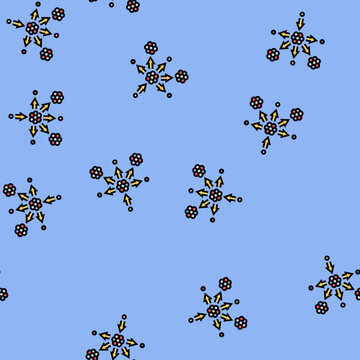 nuclear fission energy vector seamless pattern nuclear fission energy sign illustration