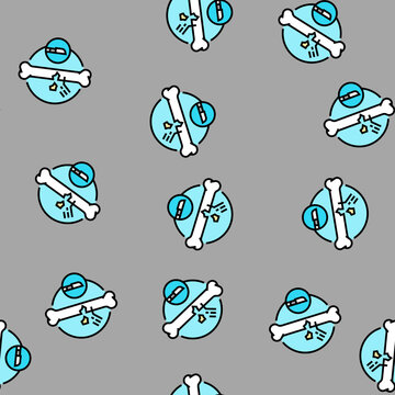 orthopedic surgery fracture injury vector seamless pattern orthopedic surgery fracture injury sign illustration
