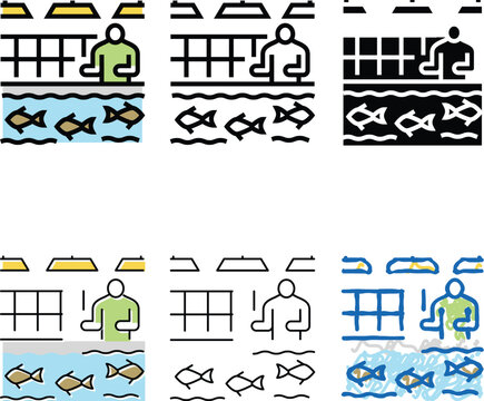 hatcheries salmon diversity color icon vector. hatcheries salmon sign. isolated symbol