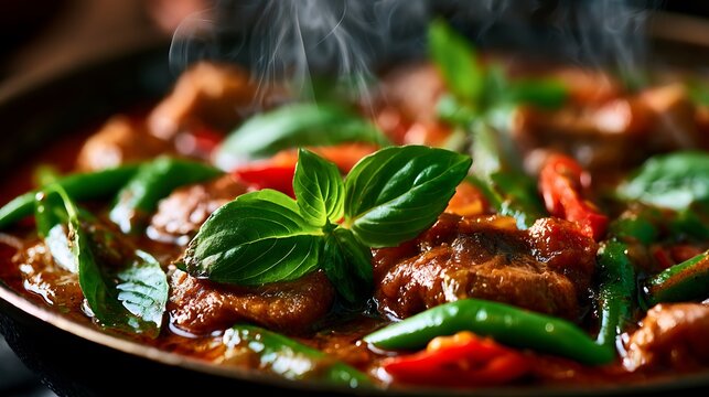 Freshly baked pizza with basil leaves on wooden board wood board