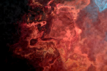 Fototapeta premium Fiery abstract background with swirling red and orange nebula.
