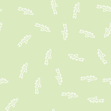 otocinclus fish vector line seamless pattern otocinclus fish sign illustration