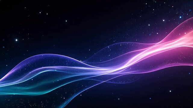 Colorful cosmic wave in space