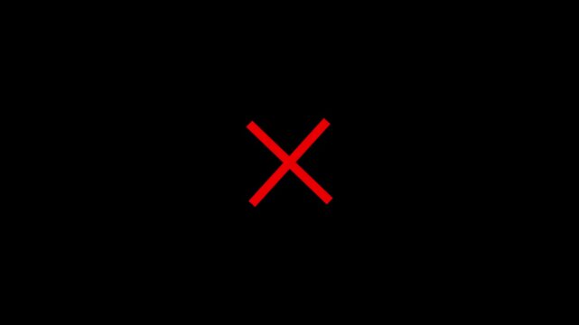 Red Cross Mark Animation with Delete, Close and Access Denied Symbol.
