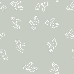 Naklejka premium gorilla wild animal vector line seamless pattern gorilla wild animal sign illustration