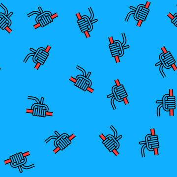 prusik knot nautical vector seamless pattern prusik knot nautical sign illustration